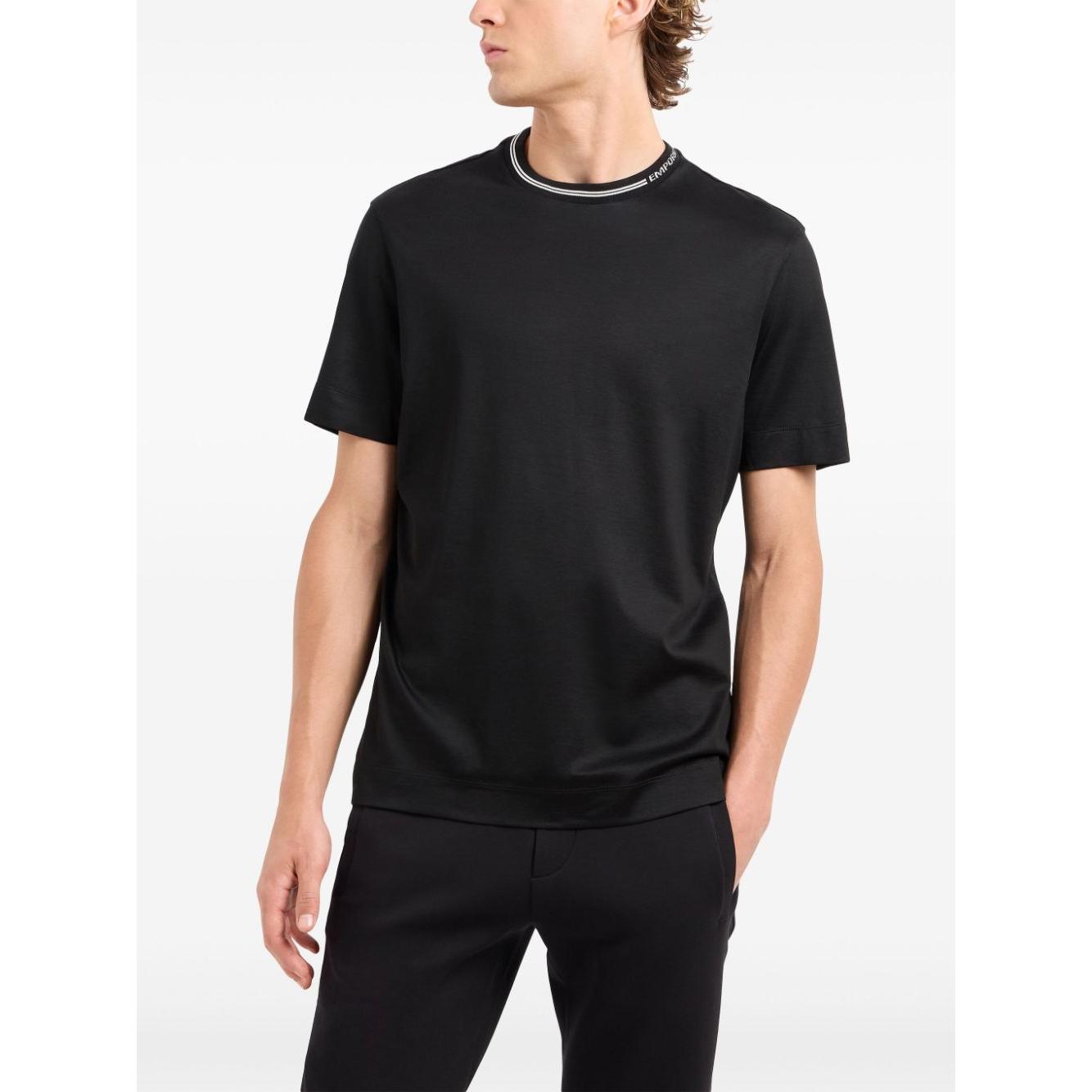 Emporio Armani T-shirts and Polos Black Topwear Emporio Armani