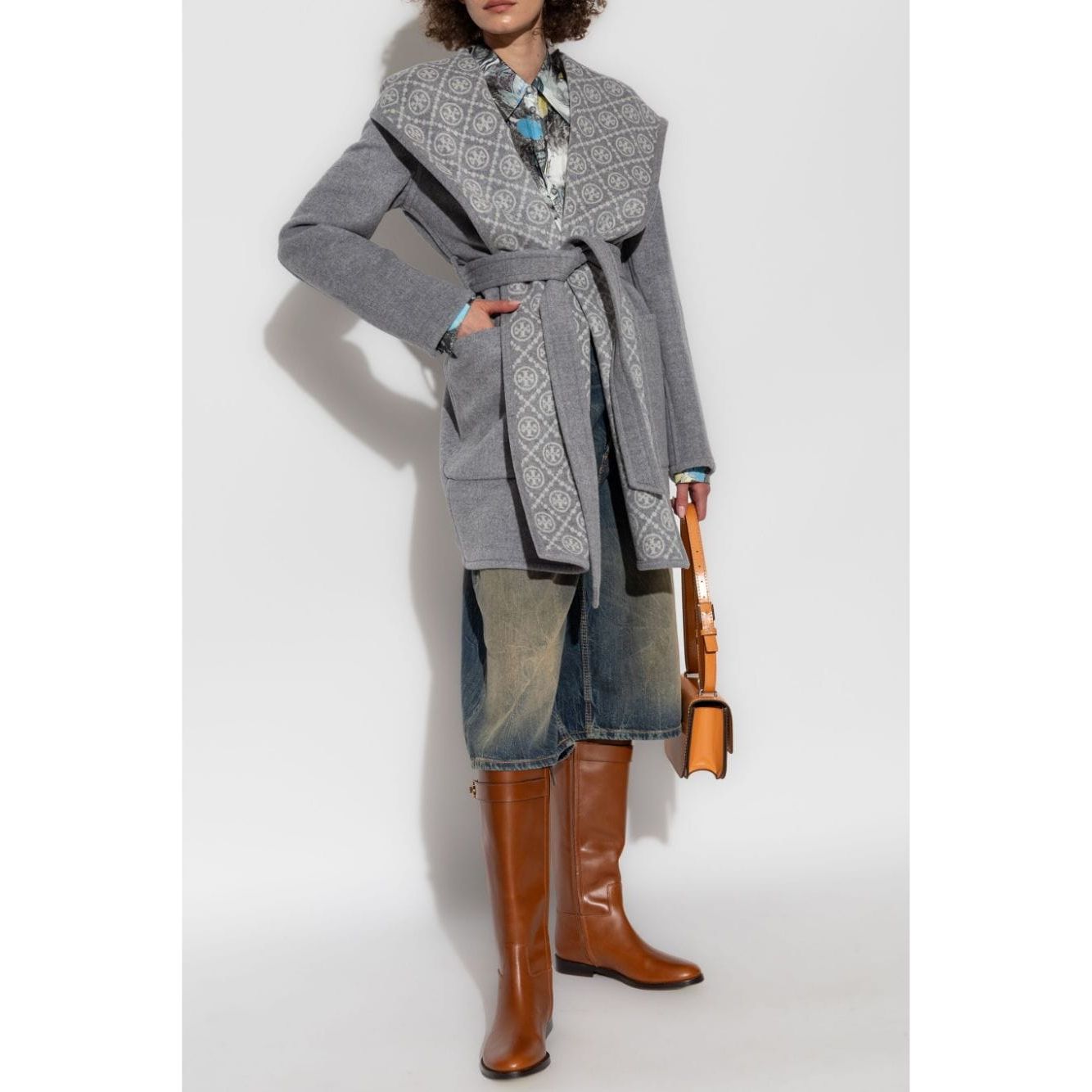 Tory Burch  wool knitted Coats Grey Jackets Tory Burch