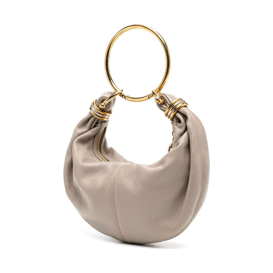 Chloè grey leather gold-tone ring handle Bag Handbag Chloè