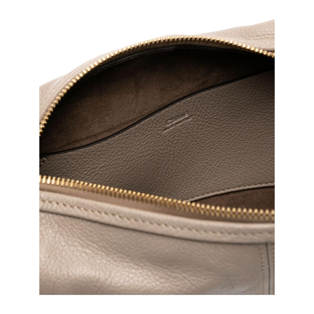 Chloè grey leather gold-tone ring handle Bag Handbag Chloè