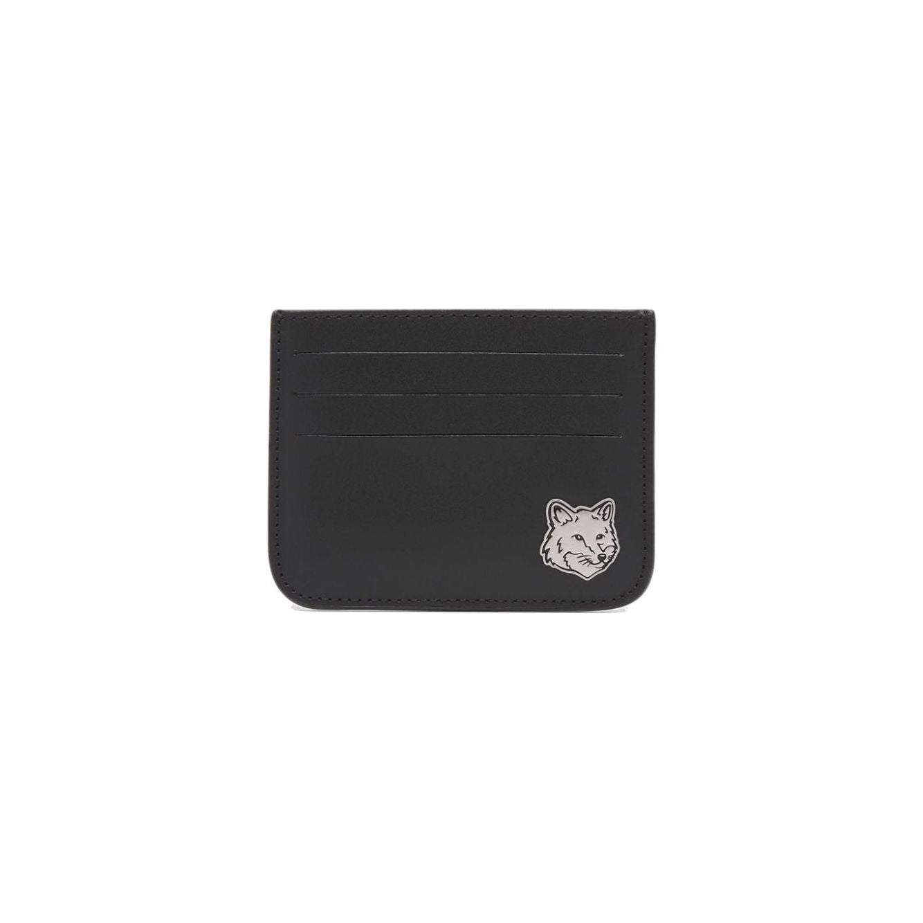 MAISON KITSUNE' Wallets Black Small Leather Goods Maison Kitsune'