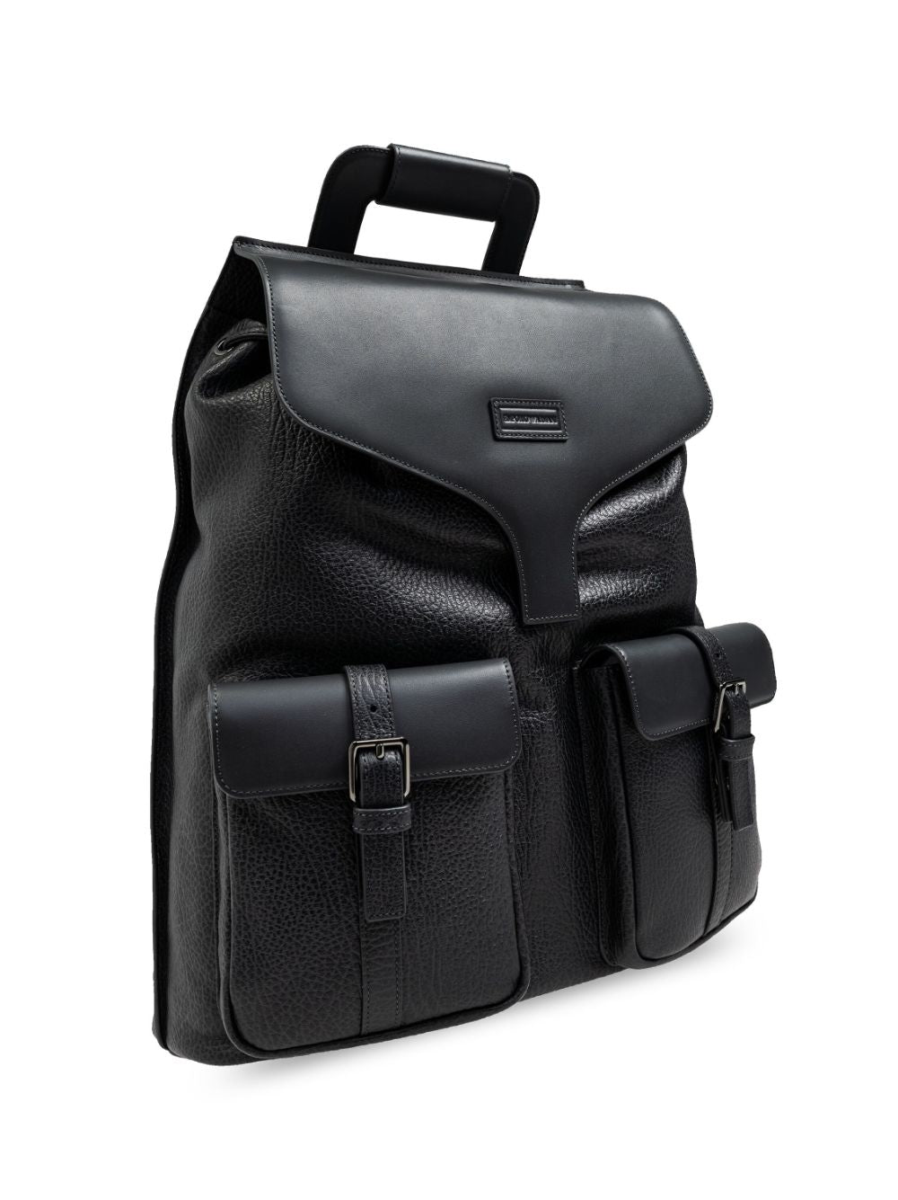 Front view with bag zipped and handles upright.