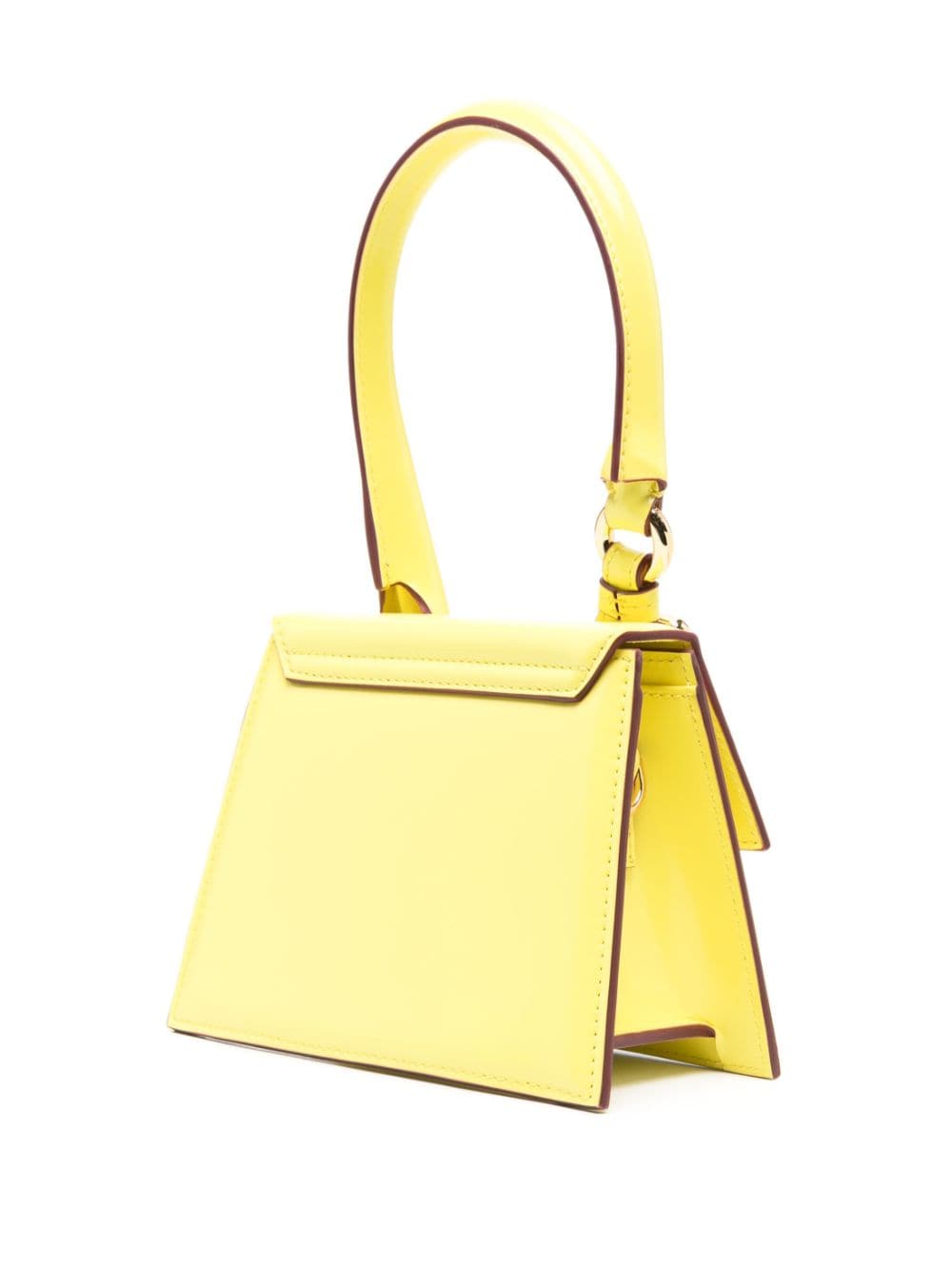 JACQUEMUS lemon yellow calf leather handbag