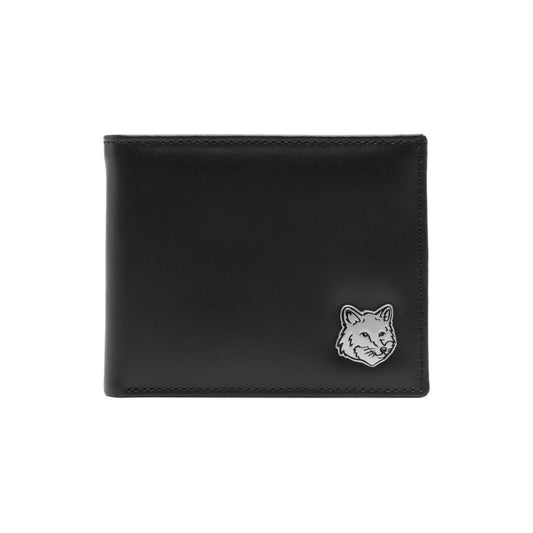 MAISON KITSUNE' Wallets Black Small Leather Goods Maison Kitsune'