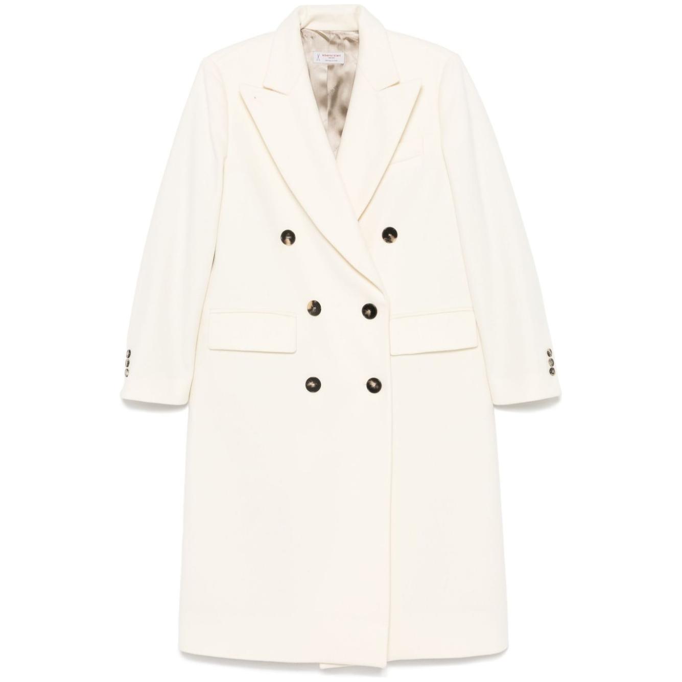 Alberto Biani  virgin wool double-breasted Women Coats White Jackets Alberto Biani