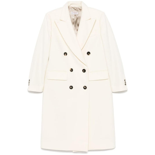 Alberto Biani  virgin wool double-breasted Women Coats White Jackets Alberto Biani