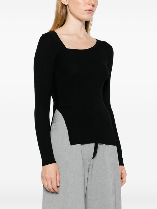 Parosh Sweaters Black Topwear Parosh