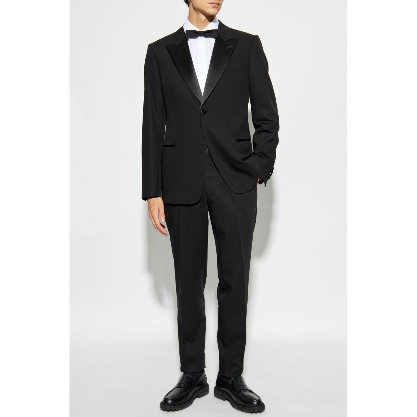 Emporio Armani Men Wool Suit Black Suits Emporio Armani