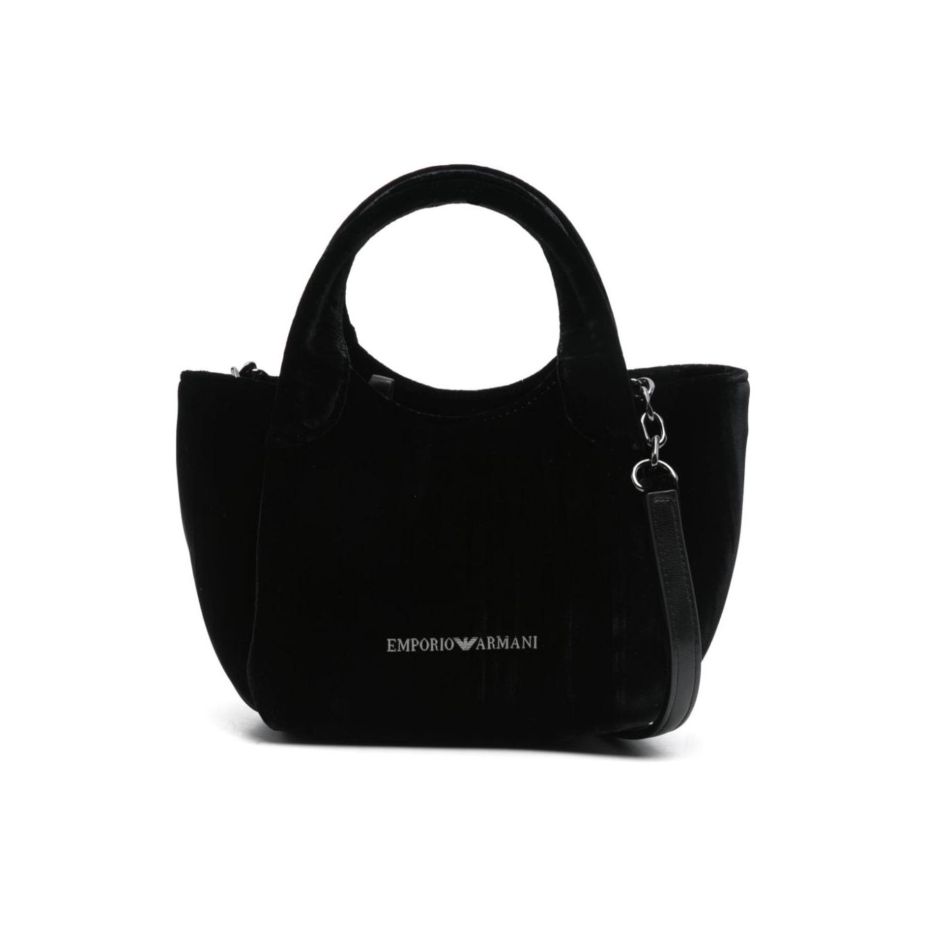 E 'CLAT black velvet Handbag Shopper E 'Clat