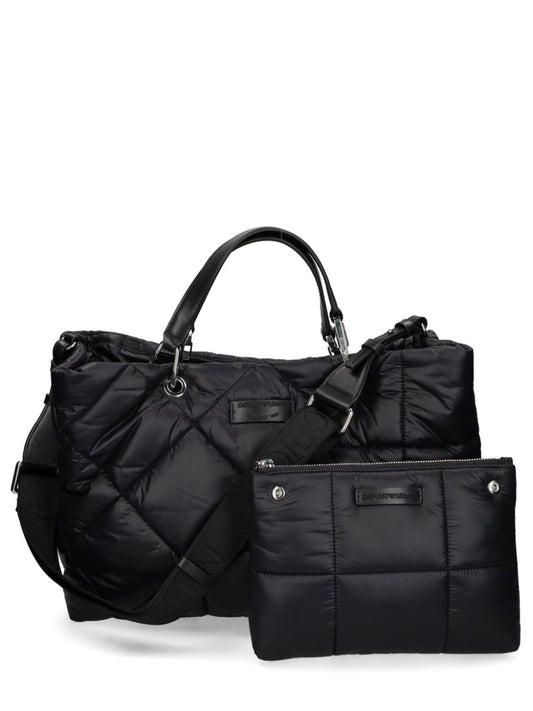 Emporio Armani black quilted Nylon Bag Shopper Emporio Armani