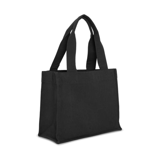 GANNI recycled cotton Toe Bag Black Shopper Ganni