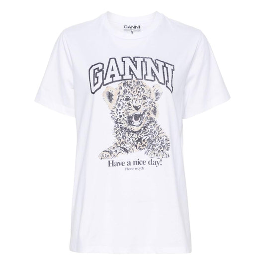 GANNI T-shirts and Polos White