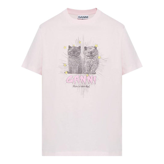 GANNI T-shirts and Polos Pink Topwear Ganni