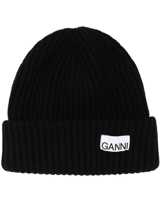 GANNI Hats Black Scarves Hats & Gloves Ganni