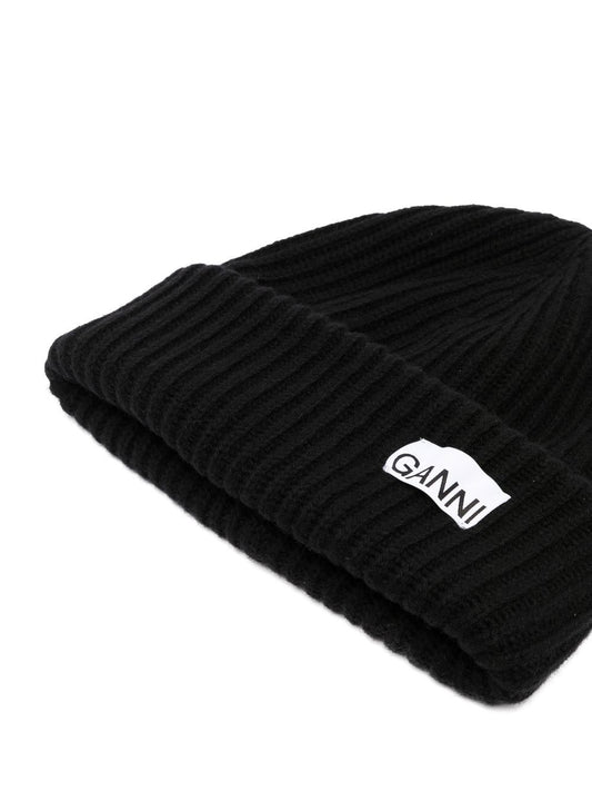 GANNI Hats Black Scarves Hats & Gloves Ganni