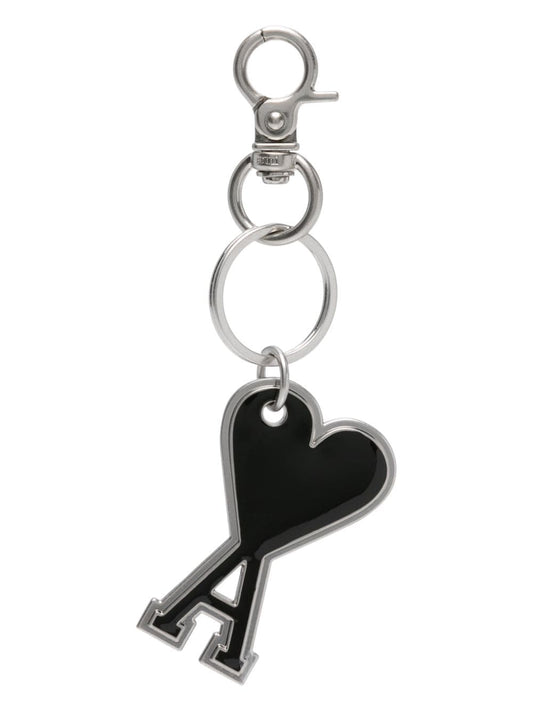 Ami Paris Keychains Black Small Leather Goods Ami Paris