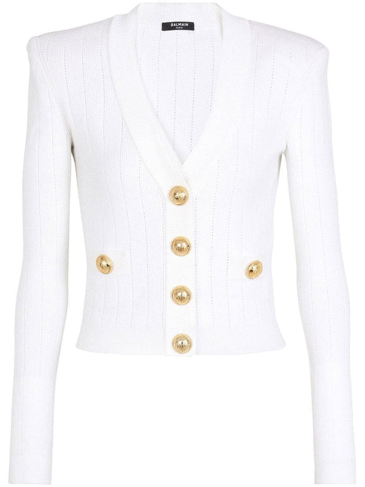 Balmain Sweaters White Topwear Balmain