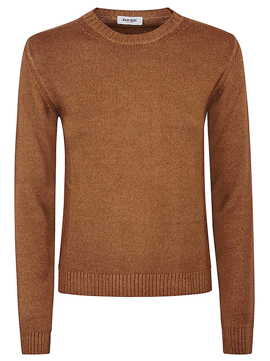 Base Sweaters Brown Topwear Base Sienna