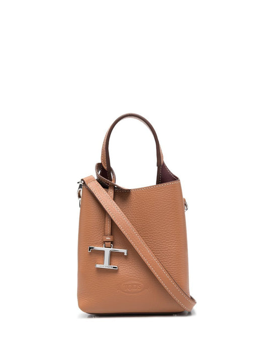 Tod's Mini Leather Crossbody Bag Brown Clutches Tod'S