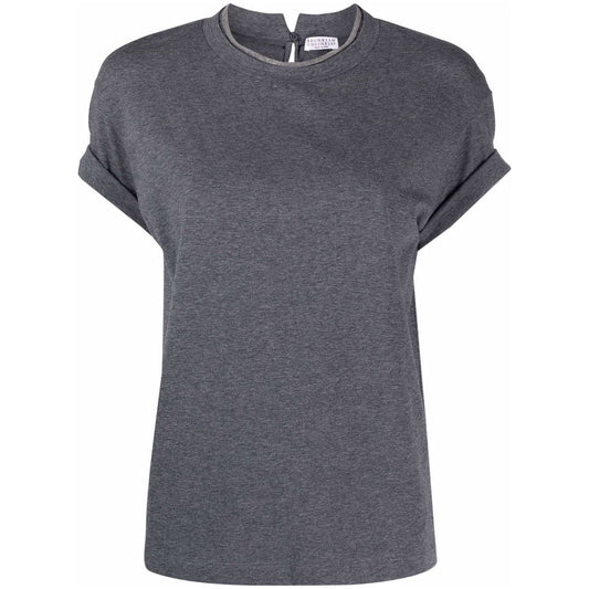 Brunello Cucinelli T-shirts and Polos Grey Topwear Brunello Cucinelli