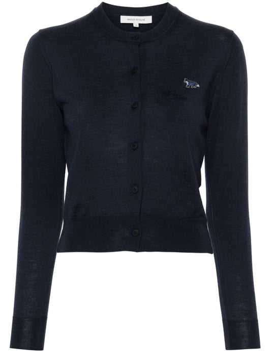 Maison Kitsune logo-embroidered Wool Cardigan Topwear Maison Kitsune