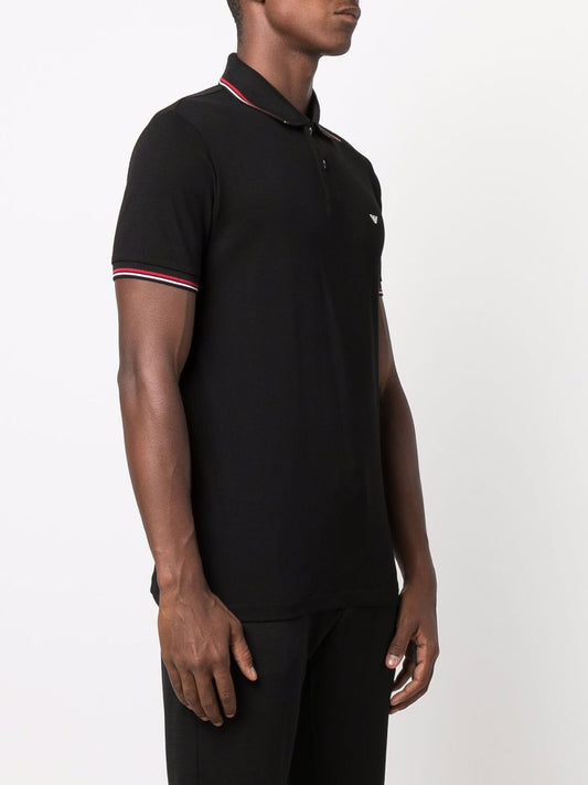 Emporio Armani logo print polo shirt