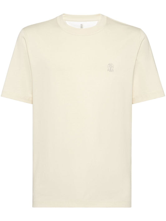 Brunello Cucinelli T-shirts and Polos Beige Topwear Brunello Cucinelli