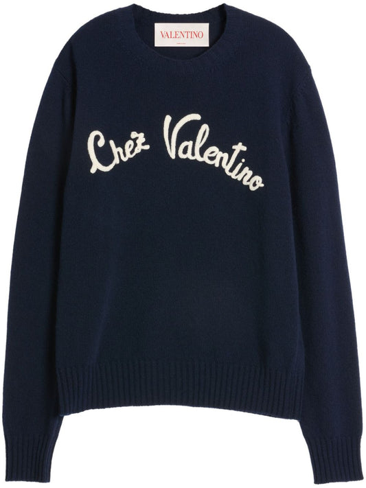 Valentino Sweaters Blue Topwear Valentino