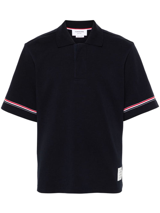 Thom Browne T-shirts and Polos Blue Topwear Thom Browne