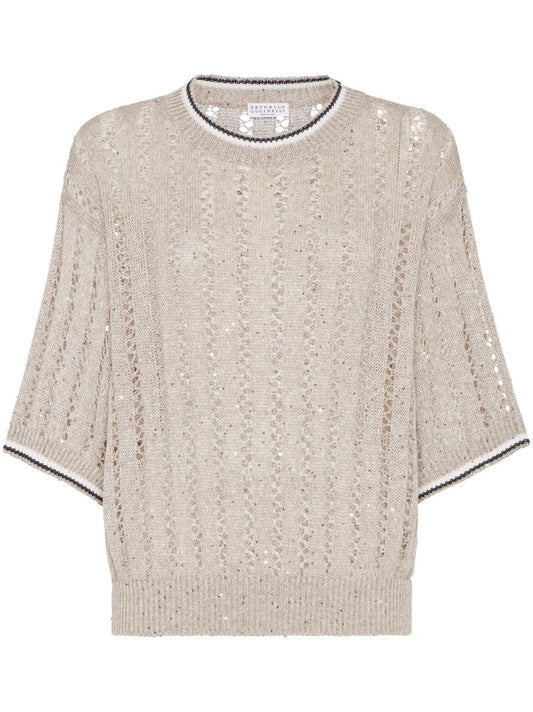 Brunello Cucinelli Sweaters Beige Topwear Brunello Cucinelli