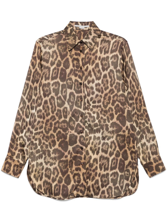 Stella McCartney Leopard Oversized Shirt Shirts Stella McCartney