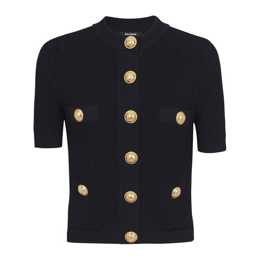 Balmain Sweaters Black Topwear Balmain