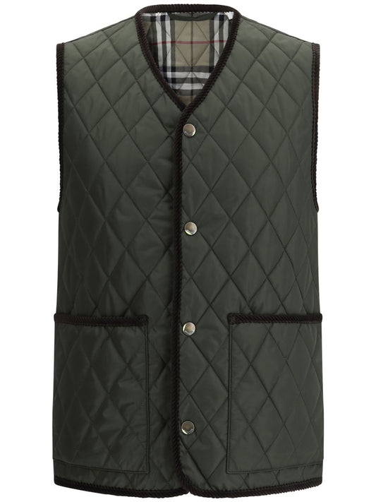 Burberry diamond-quilted sleeveless jacket Topwear Burberry