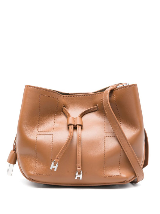 HOGAN PRE Bags.. Leather Brown Shoulder Hogan Pre