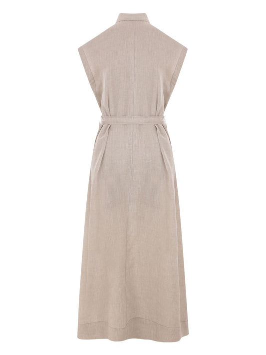 Brunello Cucinelli long linen dress Dresses Brunello Cucinelli