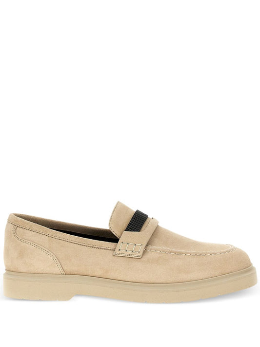 Brunello Cucinelli Flat shoes Beige Moccasins Brunello Cucinelli