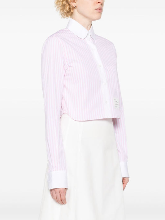 Thom Browne Striped Crop Shirt Shirts Thom Browne