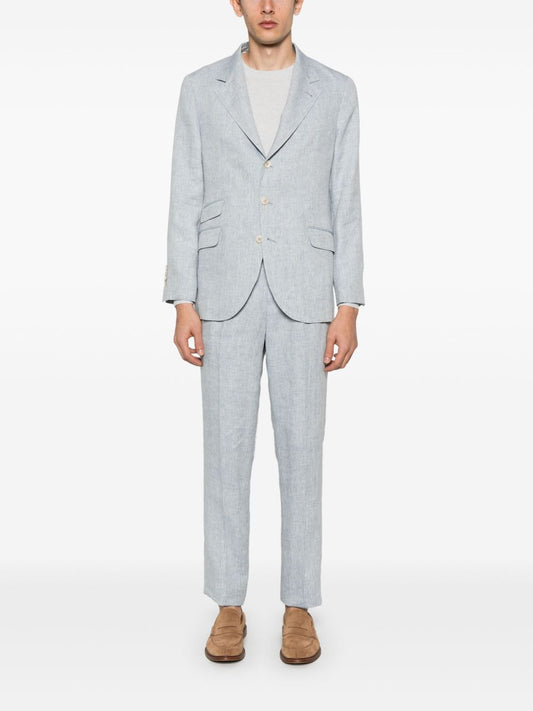 Brunello Cucinelli single-breasted linen suit Suits Brunello Cucinelli