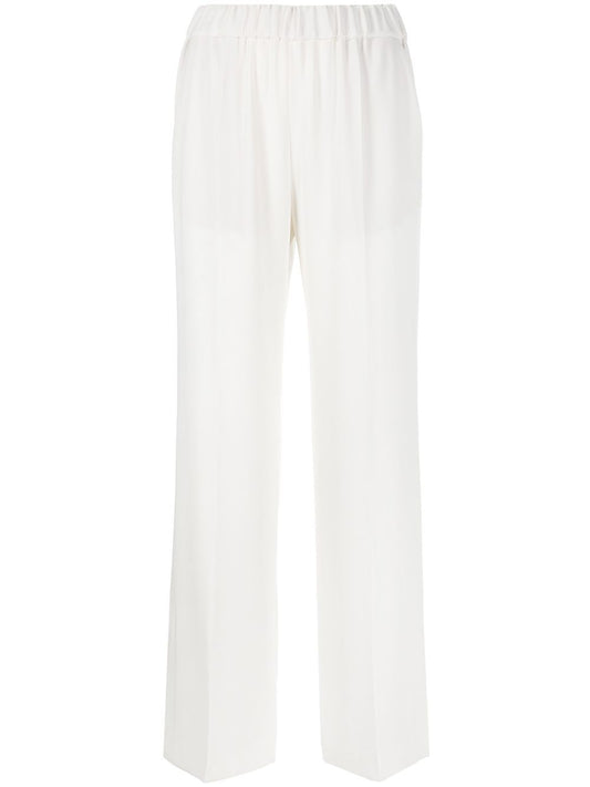 Alberto Biani White Cady Elasticated Trousers Trousers Alberto Biani