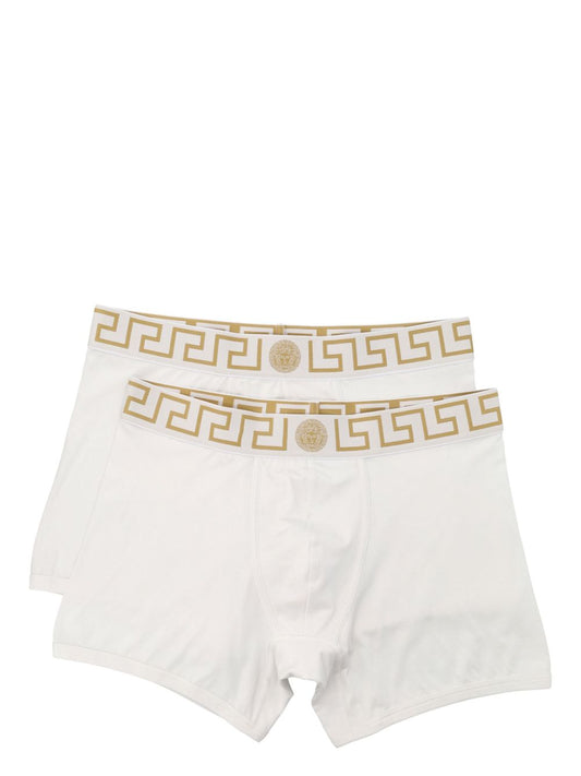 Versace Greca border trunks in white Beachwear & underwear Versace