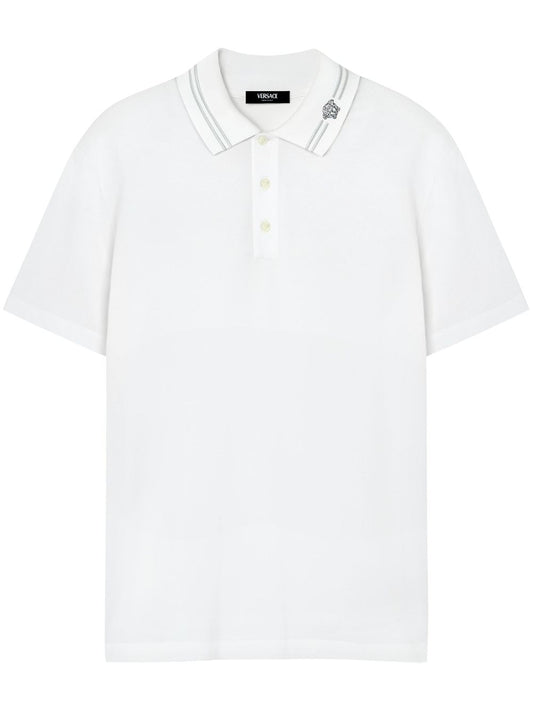 Versace Medusa embroidered polo Topwear Versace