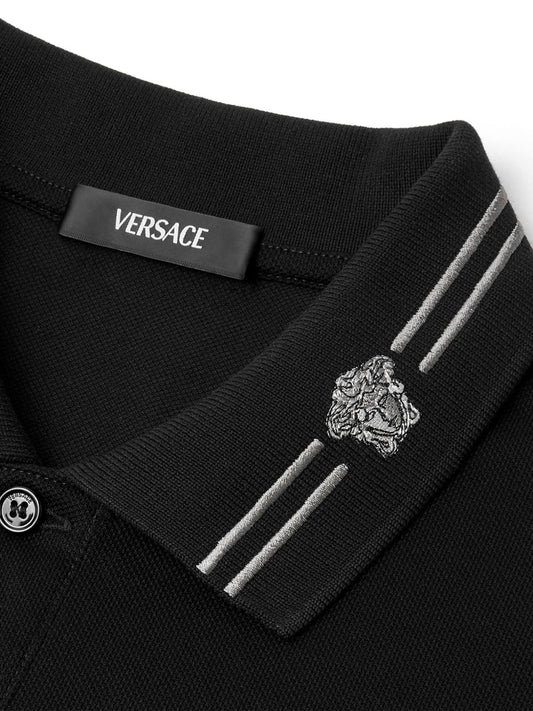 Versace Medusa embroidered polo Topwear Versace