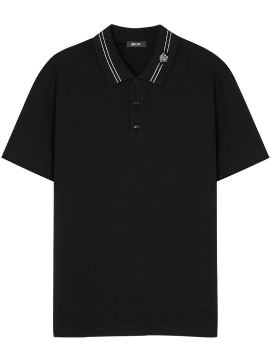 Versace Medusa embroidered polo Topwear Versace