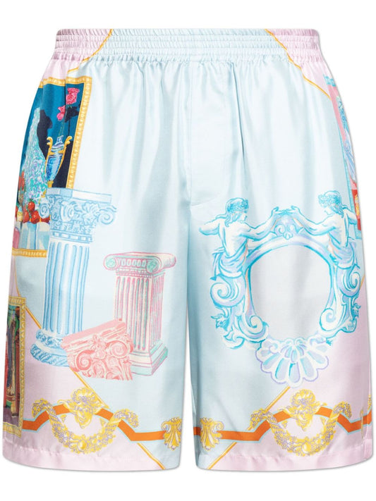 Versace printed silk shorts Short trousers Versace