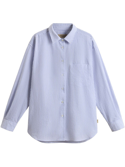 Woolrich Blue stripe cotton shirt