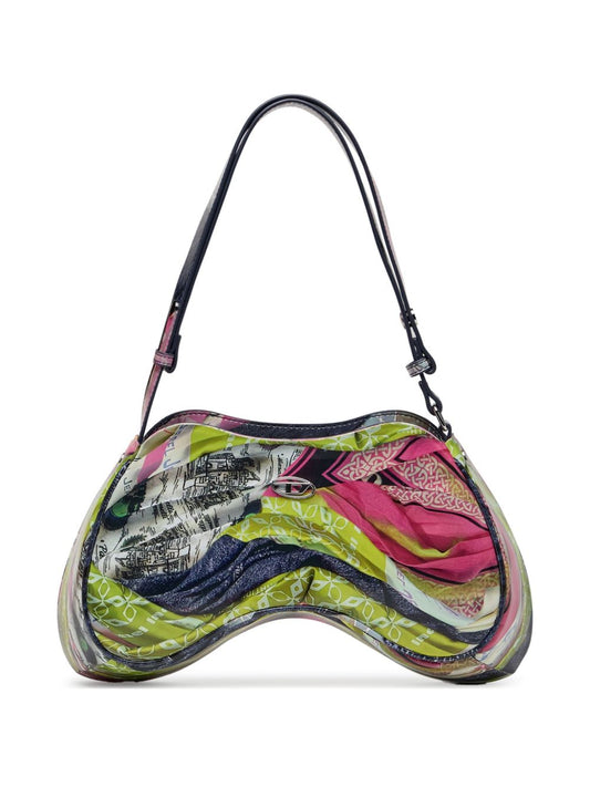 Diesel Women's Play-Glossy shoulder bag with print MultiColour Shoulder Diesel