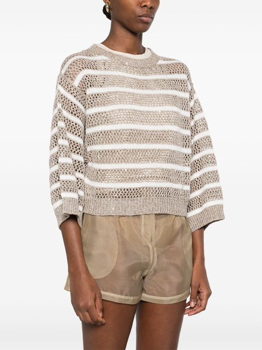 Brunello Cucinelli striped sweater Topwear Brunello Cucinelli