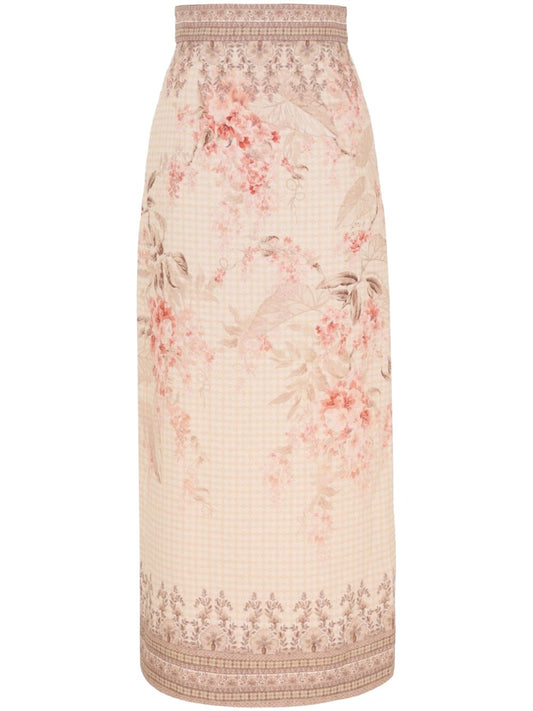 Zimmermann Illuminate Pencil Midi Skirt