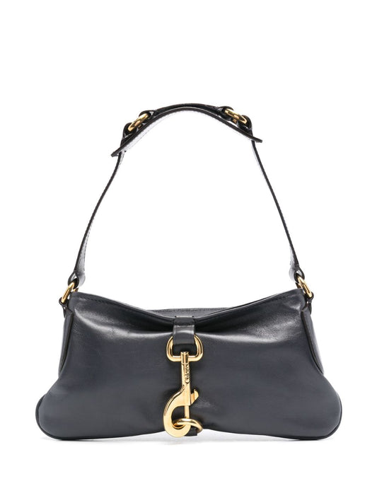 Chloè Kerala 25 Shoulder Bag In Soft Leather Blue Shoulder Chloè