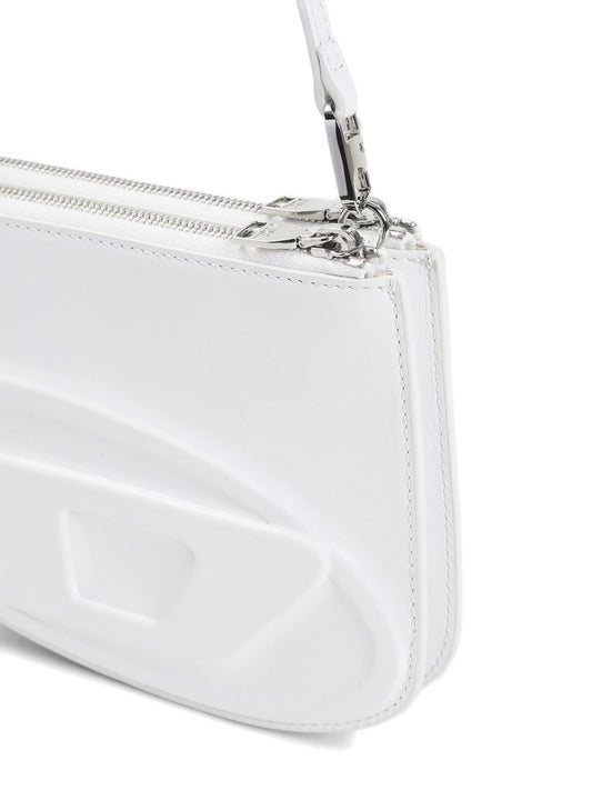 Diesel 1DR Twin Shoulder Bag in White Shoulder Diesel